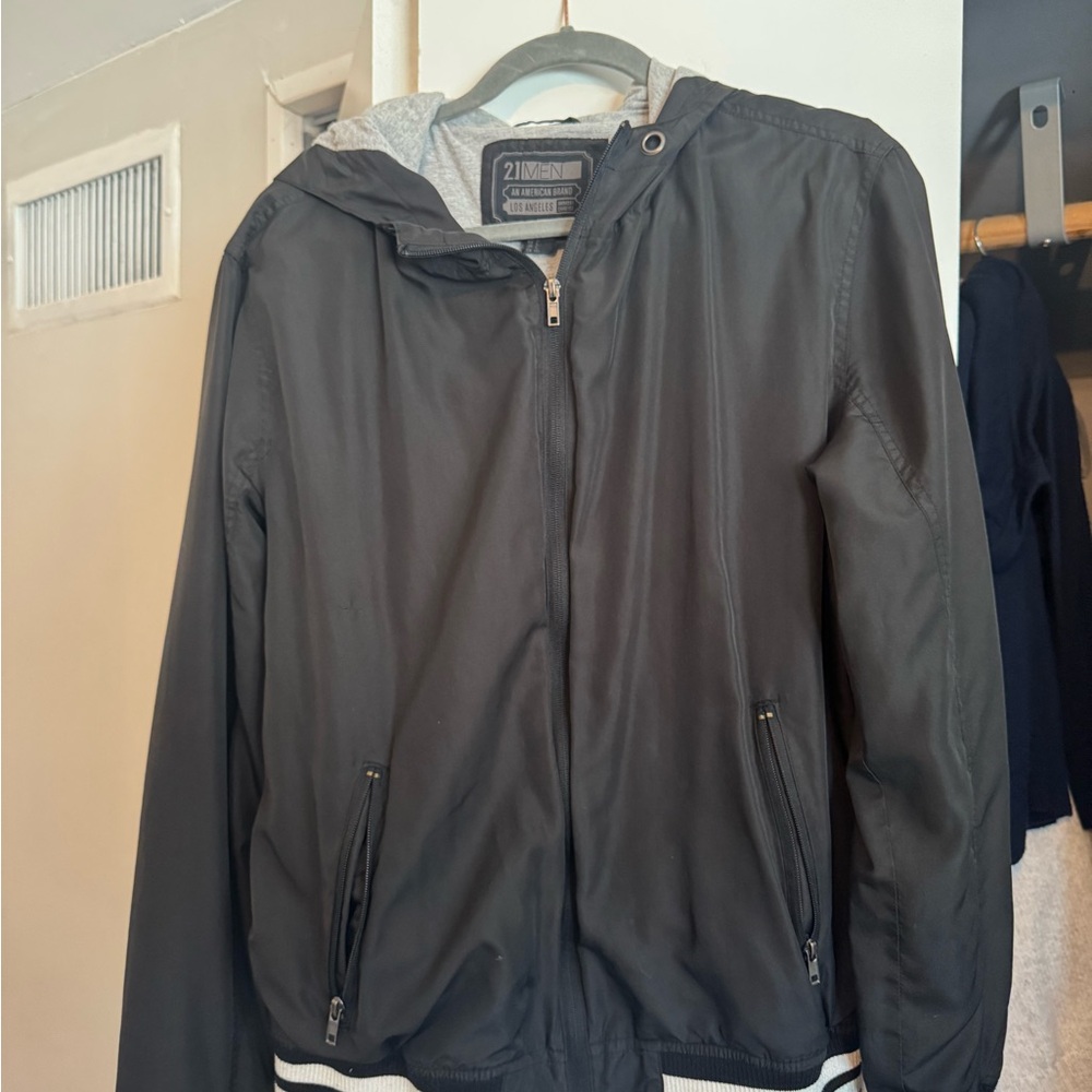 Men's Black 21Men Hooded Jacket